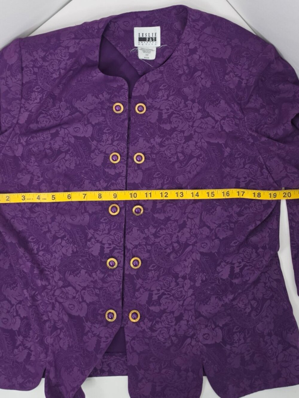Leslie Fay Dress Petite Purple Floral Blazer - Picture 8 of 12